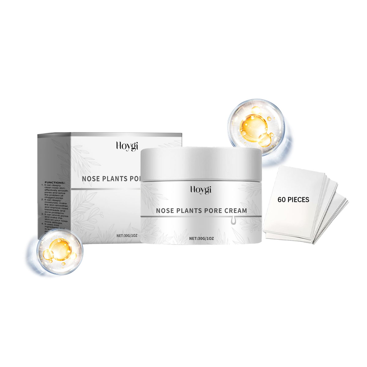 Nose Blackhead Mask Kit With 60 Pore Cleansing Patches
