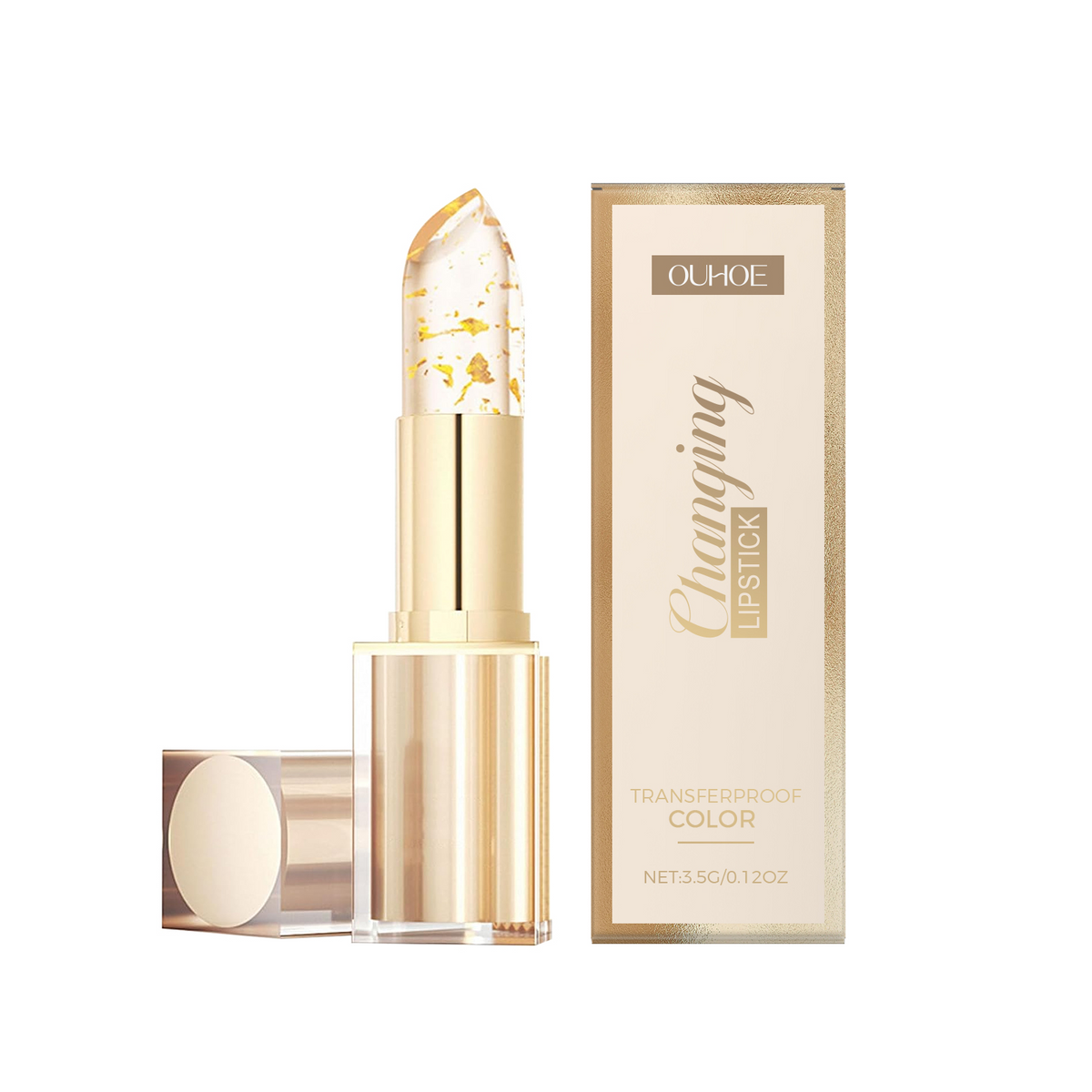 Gold Leaf Color-Changing Lip Balm, Transferproof Shade