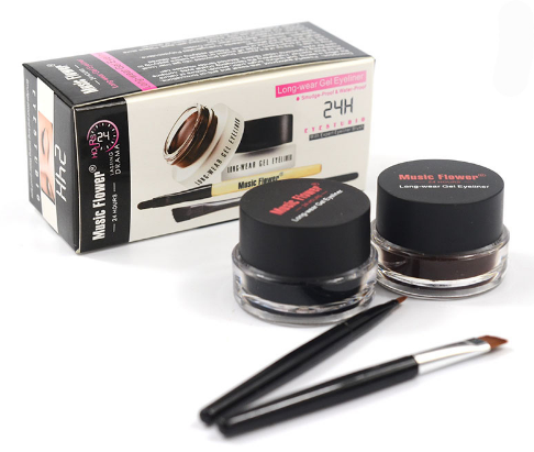 Music Flower 2-in-1 Waterproof Gel Eyeliner Set | 24H