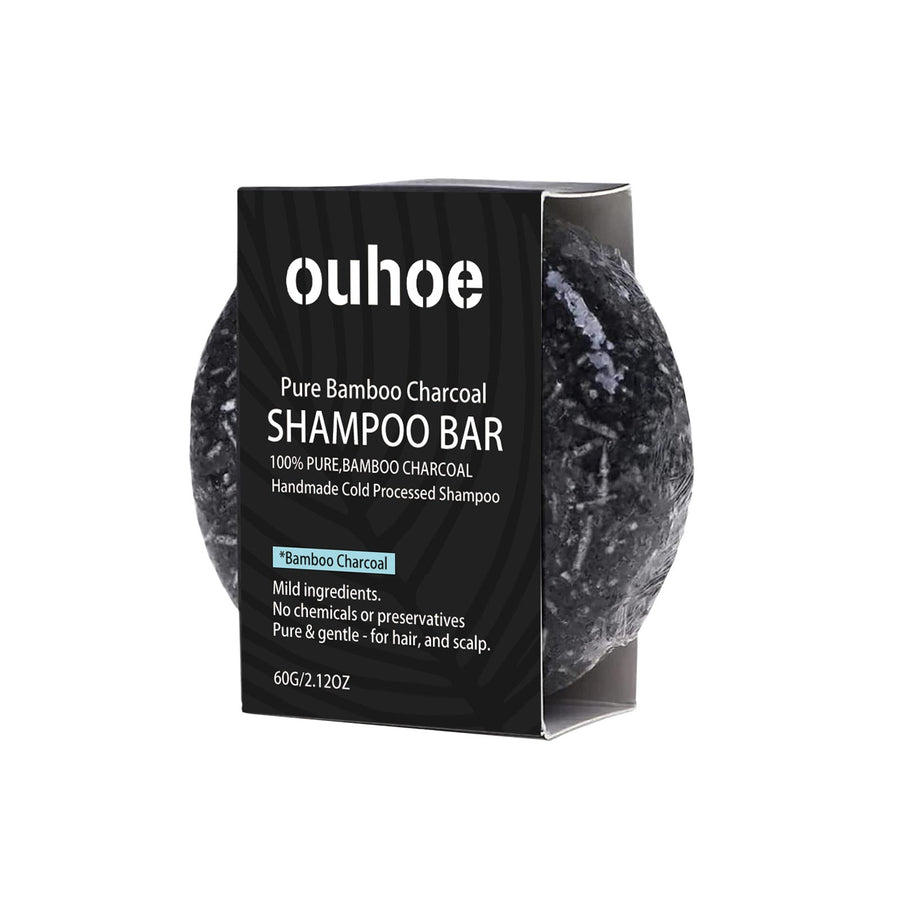 Bamboo Charcoal Shampoo Bar for Deep Scalp Cleansing