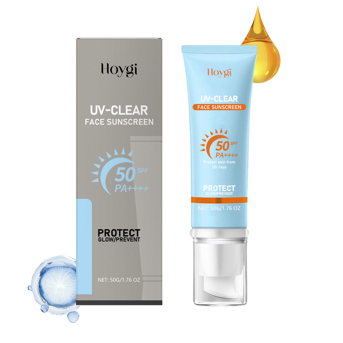 Hoygi SPF 50 Face Sunscreen - Non-Sticky Daily Protection