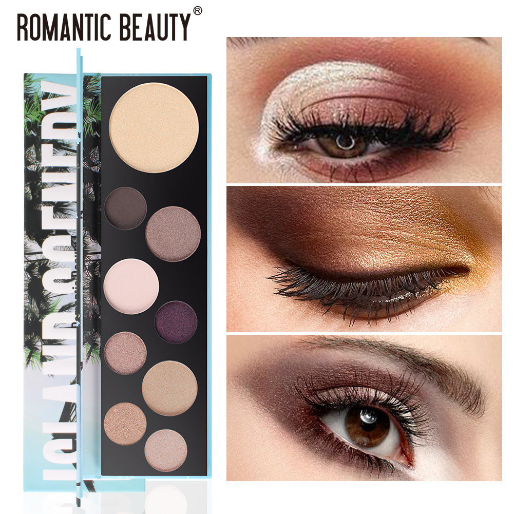 9-Color Eyeshadow Palette for Versatile Rosy Glam Looks