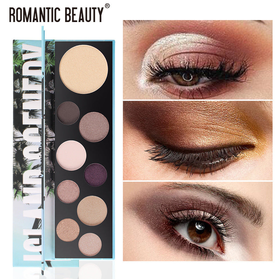 9-Color Eyeshadow Palette for Versatile Rosy Glam Looks