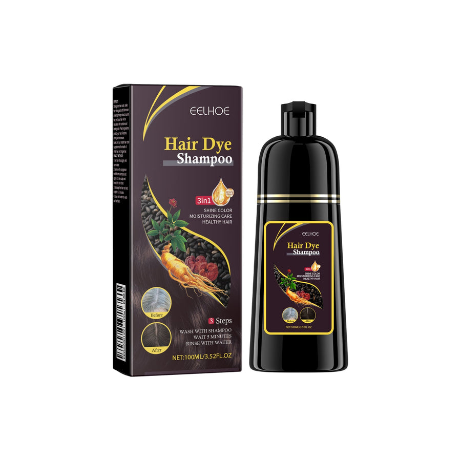 White To Black Hair Dye Shampoo for Gray Coverage