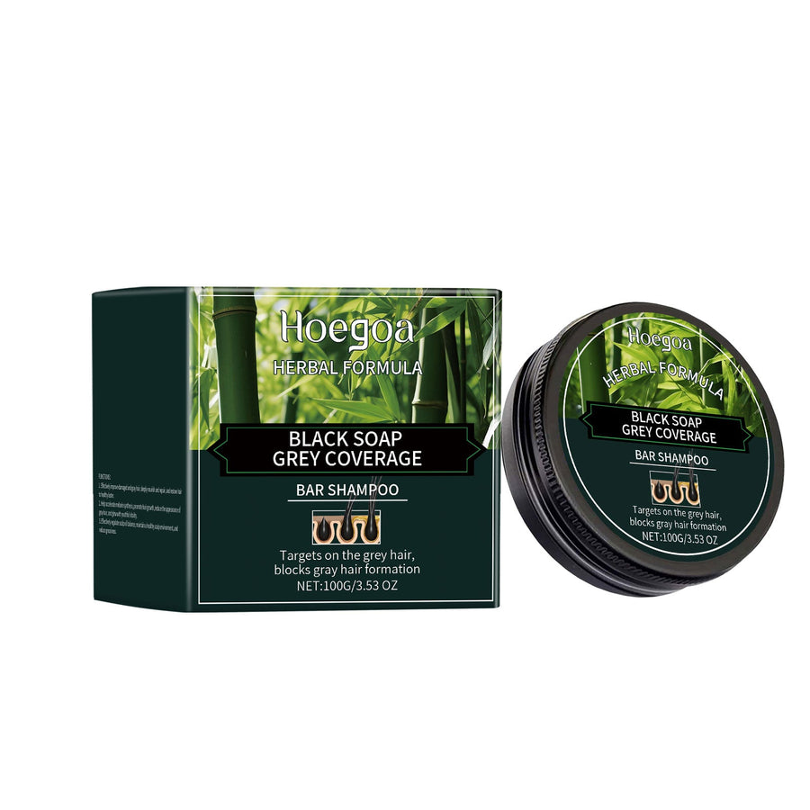 Bamboo Charcoal Shampoo Bar for Grey Hair Coverage