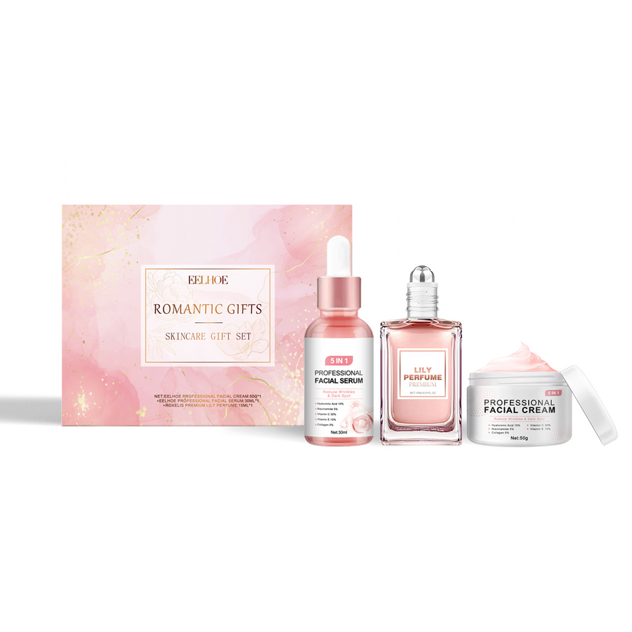 Romantic Skincare Gift Set for Hydrated, Glowing Skin
