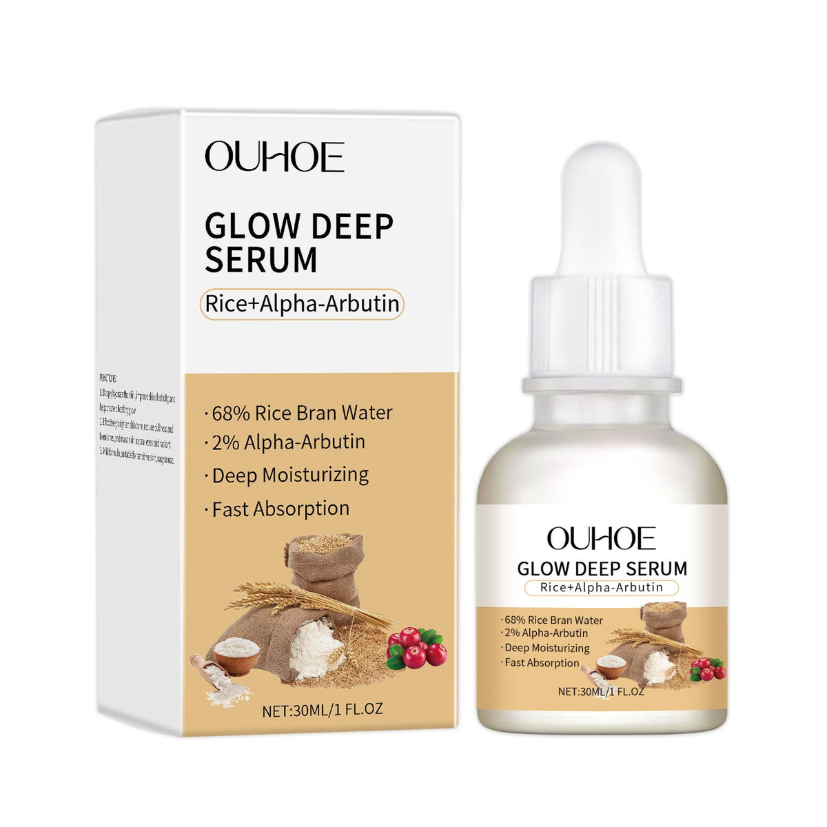 Rice Bran Alpha-Arbutin Essence for Dull, Uneven Skin