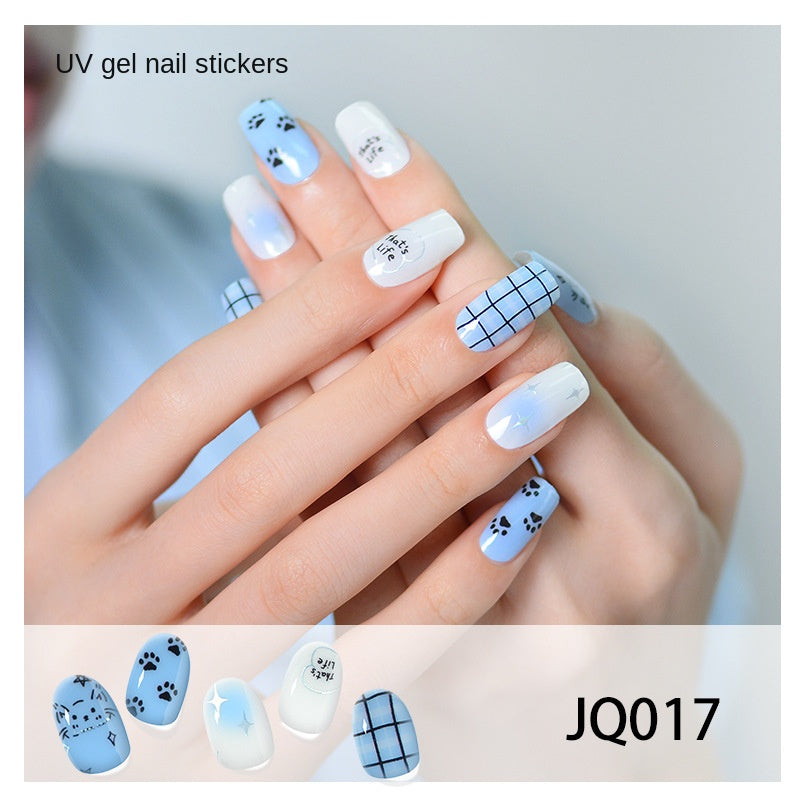Semi-Cured UV Gel Nail Stickers — Salon Art in Seconds