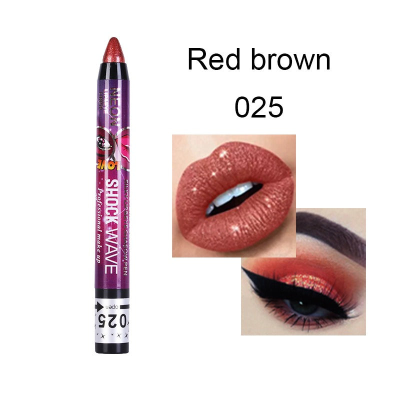 Eye and Lip Pencil Set: 36 Glitter Shades, 2-in-1