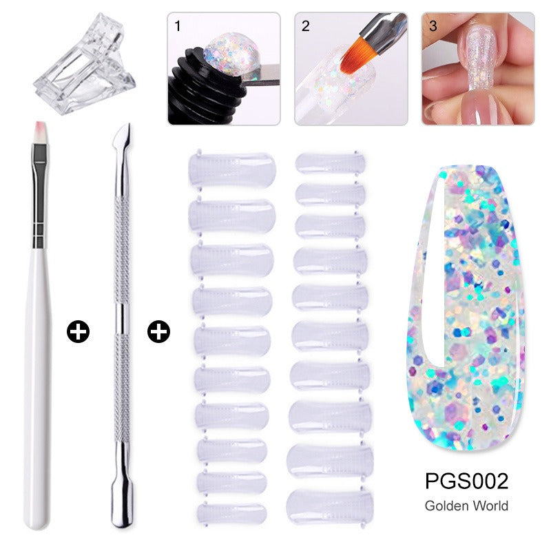 Gel Nail Extension Kit — Salon-Quality Cured Gel and Tips