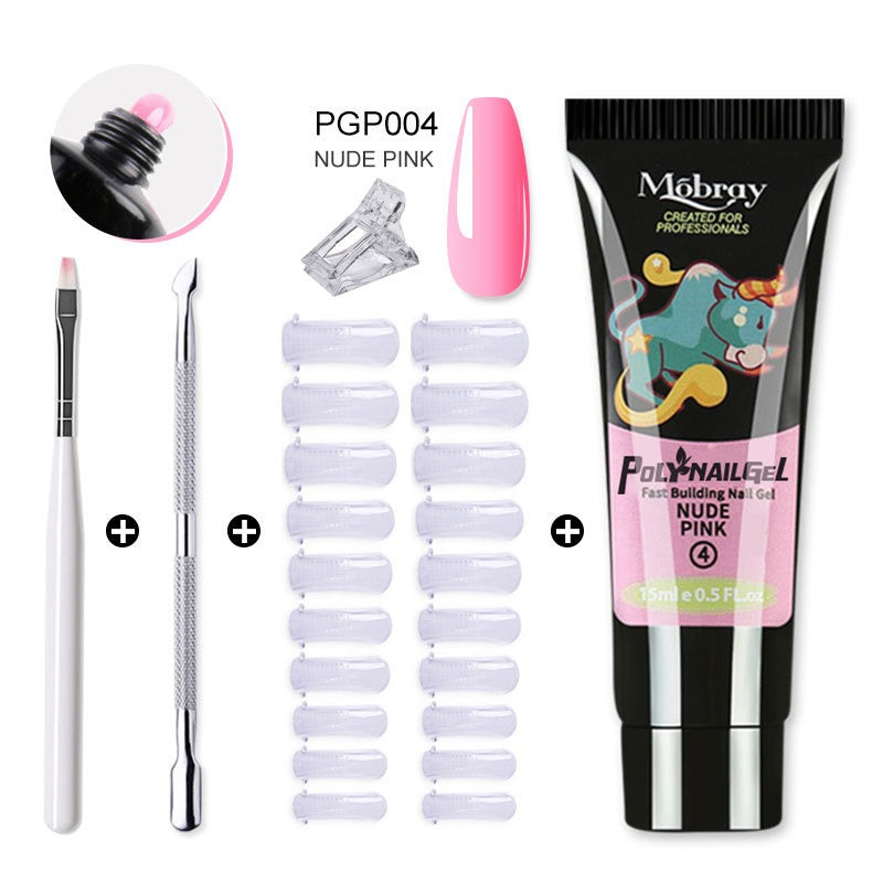 Gel Nail Extension Kit — Salon-Quality Cured Gel and Tips