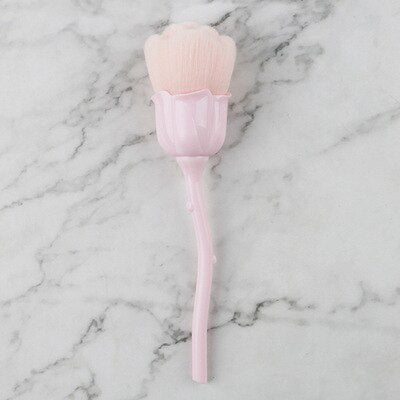 Rose Nail Dust Brush Set — Soft, Fluffy Flower-Shaped Bristles