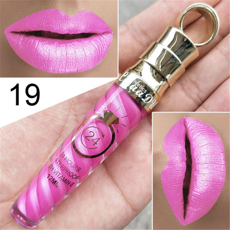Waterproof Matte Lip Gloss - 20 Long-Lasting Shades