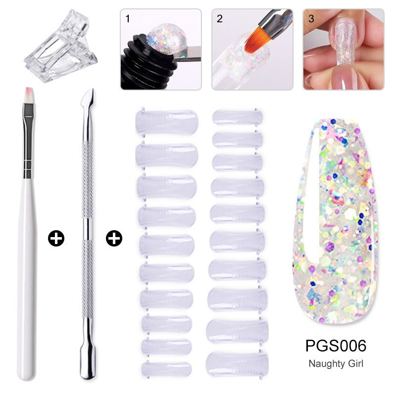 Gel Nail Extension Kit — Salon-Quality Cured Gel and Tips