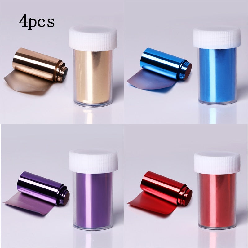 Holographic Nail Foil Transfer Stickers — 24-50 Sparkly