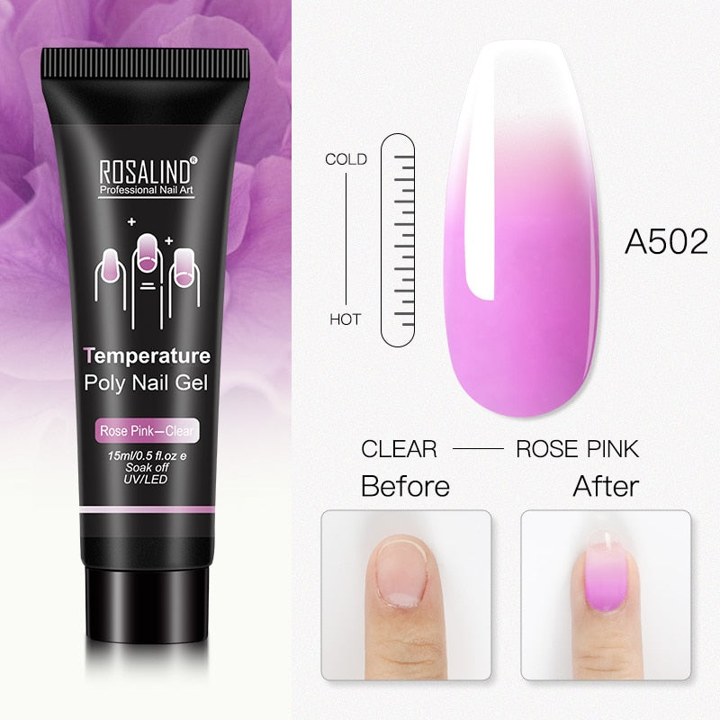 Glitter Poly Nail Gel Extensions for Salon-Style Sparkle