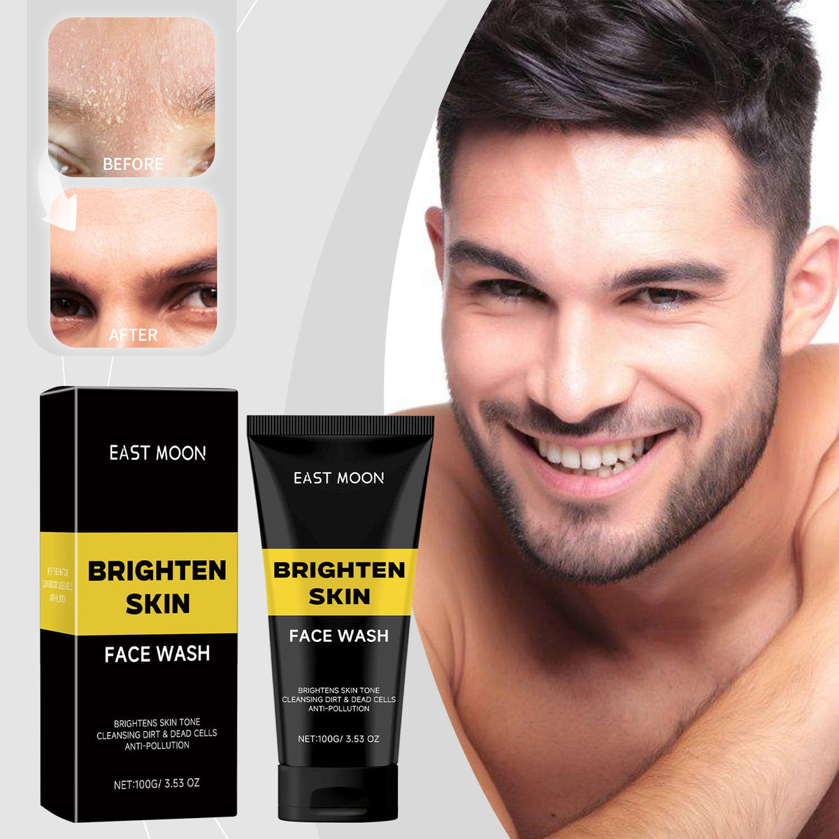 Men's Facial Cleanser for Oil Control and Moisture