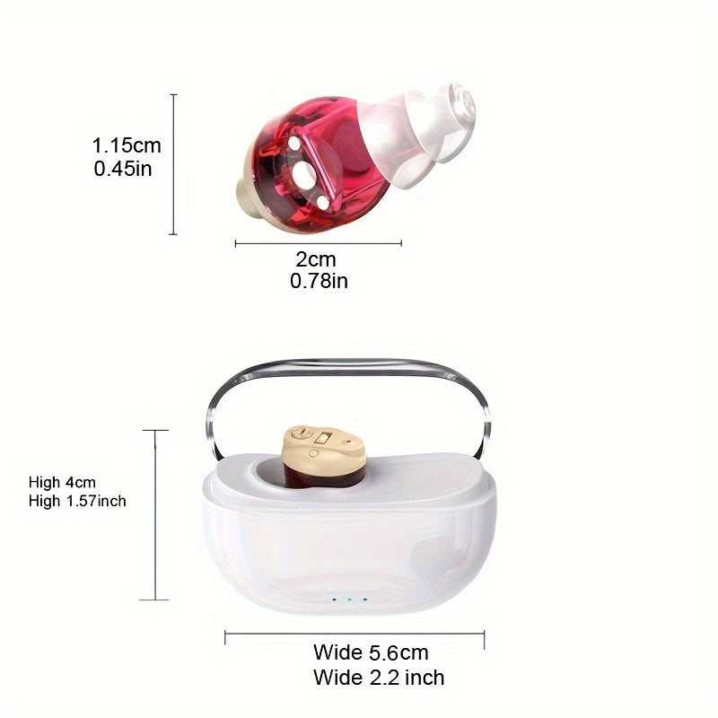 Invisible Hearing Aid — Magnetic Charging, Discreet Amplifier