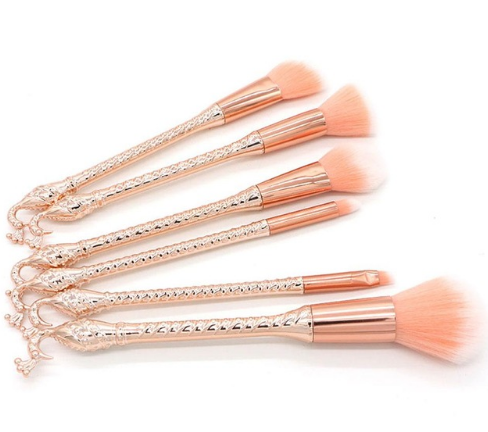 Mermaid Makeup Brush Set — Fantasy-Sculpted Brushes