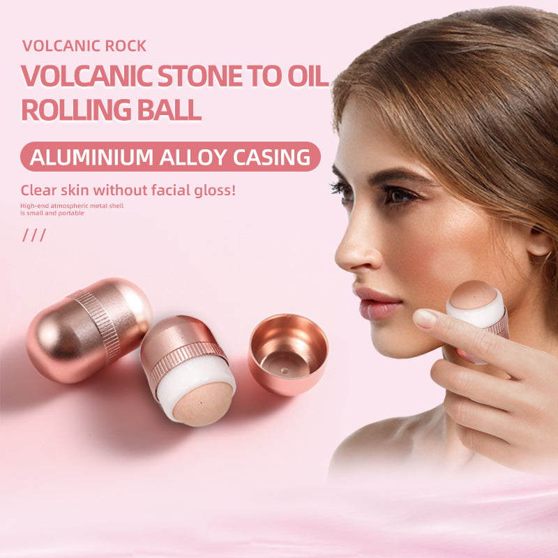 Volcanic Stone Oil-Absorbing Facial Roller — Clear, Matte