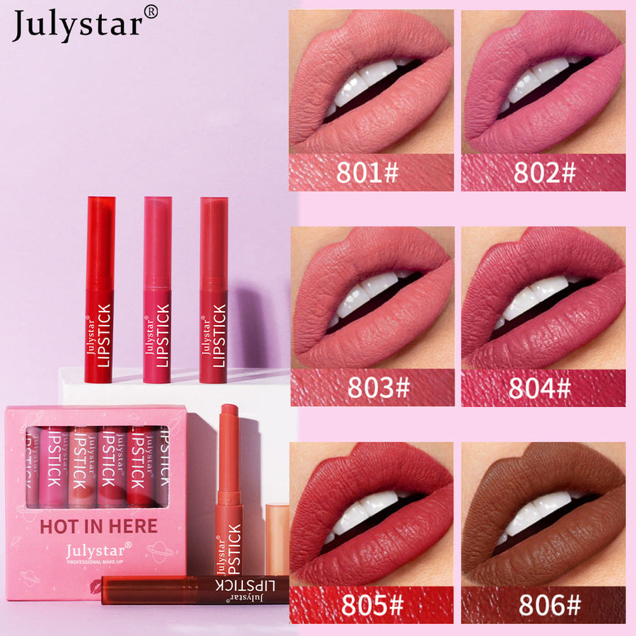 Matte Lipstick Set: Six Shades for Easy Everyday Color