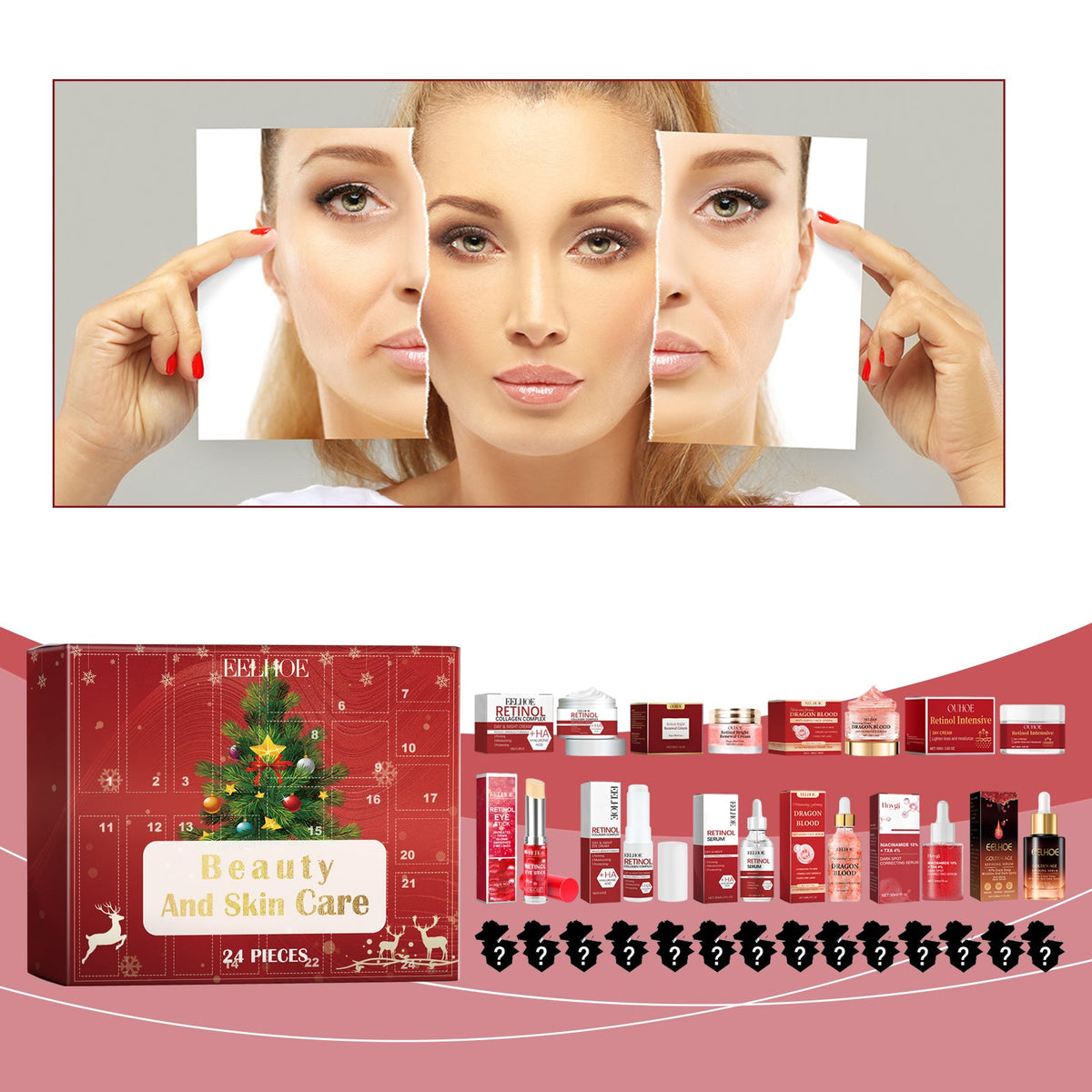 24-Piece Beauty Blind Box Skincare Gift Advent Calendar