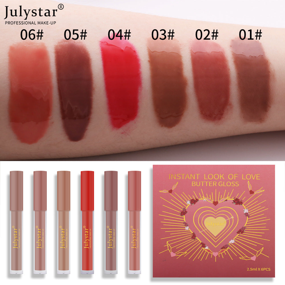 Hydrating Lip Gloss Set: Six Shades for Lips & Cheeks