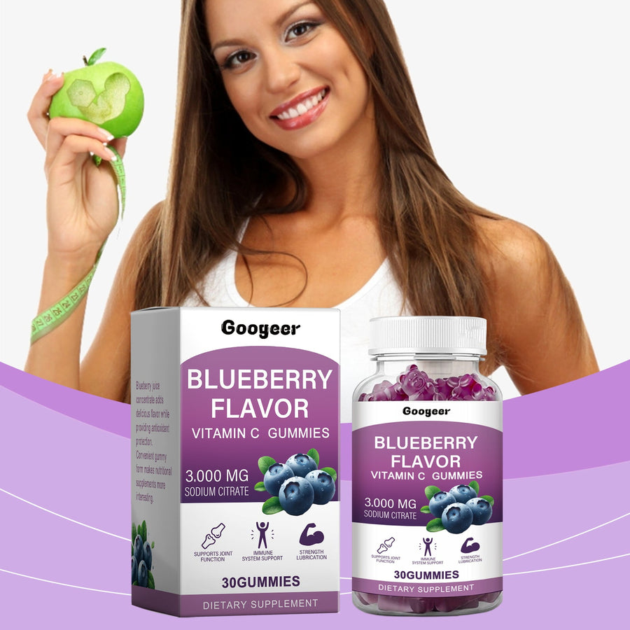 Vitamin C Gummies — 3,000 MG Blueberry Flavor for Immune