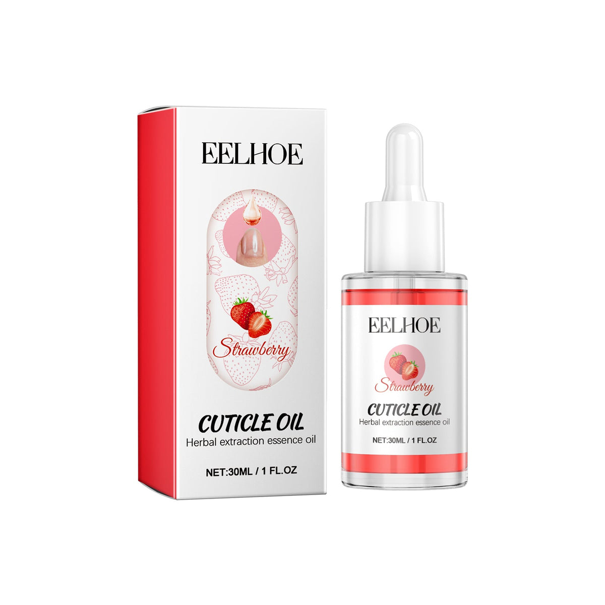 Strawberry Cuticle Oil for Cracking, Brittle Nails