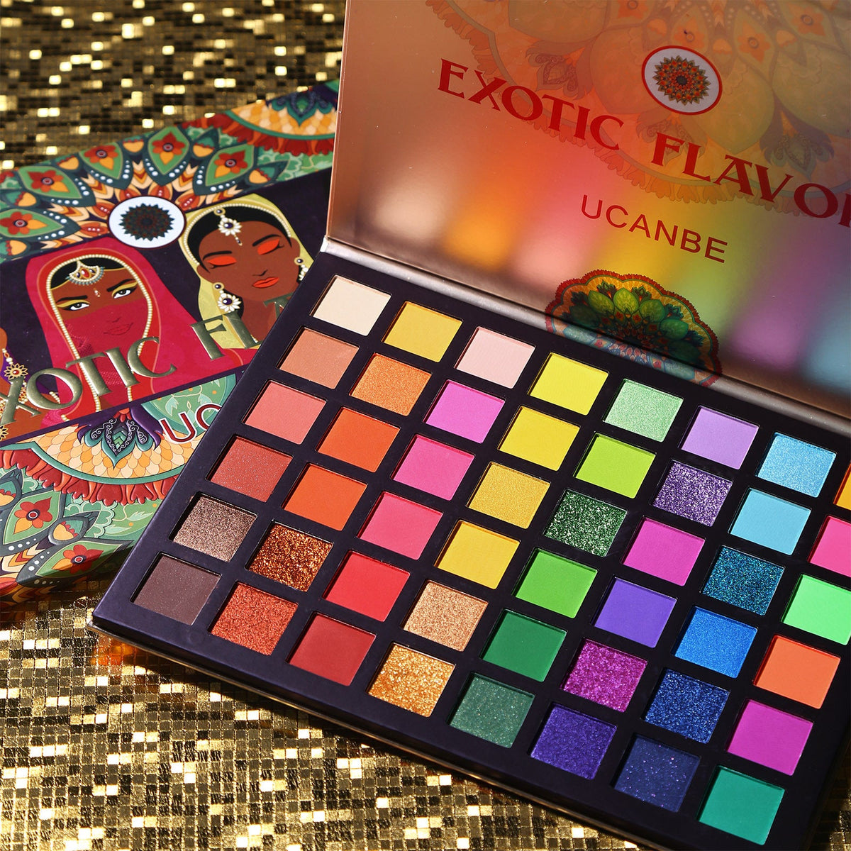 48-Color Eyeshadow Palette for Bold Colorful Looks