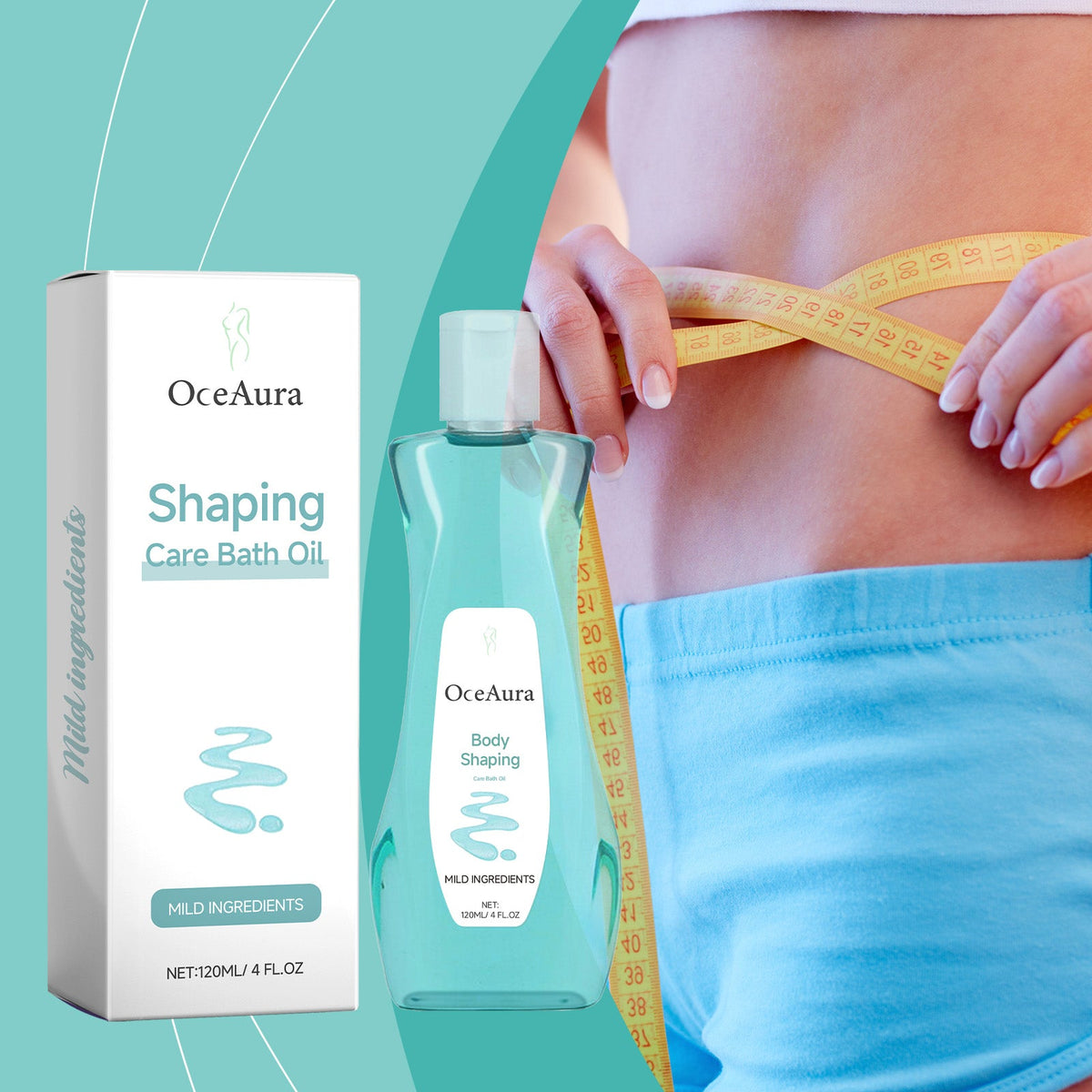OceAura Body Shower Oil for Firming and Daily Glow