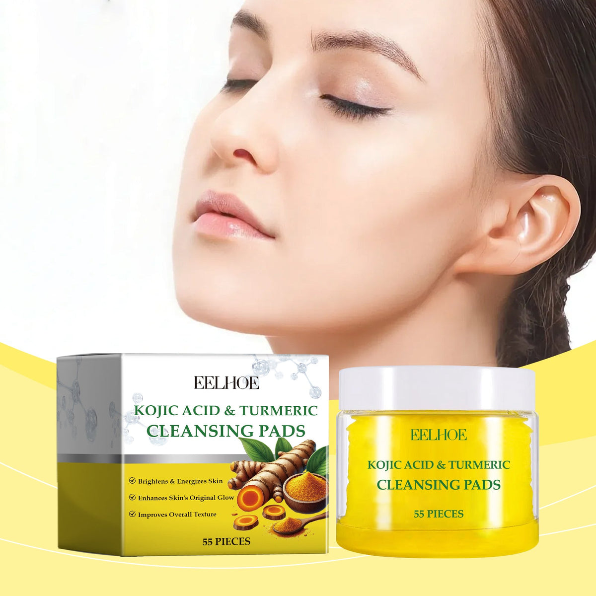 Turmeric Kojic Acid Cleansing Pads for Brighter Skin
