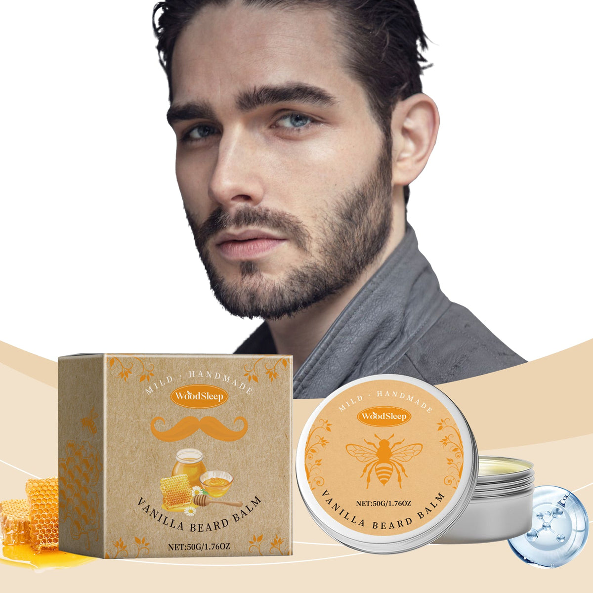 WoodSleep Vanilla Beard Balm — Non-Greasy Hold & Nourishment