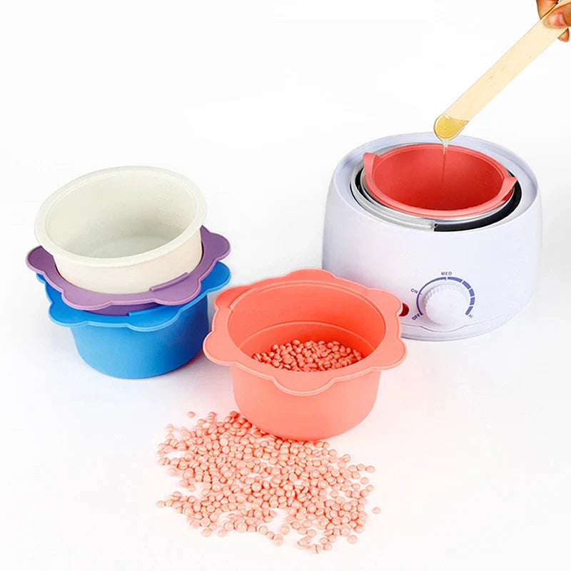 Silicone Wax Warmer Set — 5 Colorful Bowls for Easy, Pro