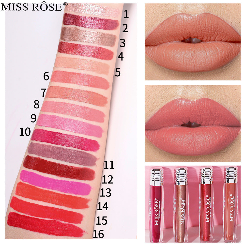 Liquid Matte Lip Gloss - 16 Shades, Velvet Color Finish