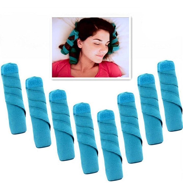 8pcs Hair Rollers Kit — Heatless Overnight Curls & Waves