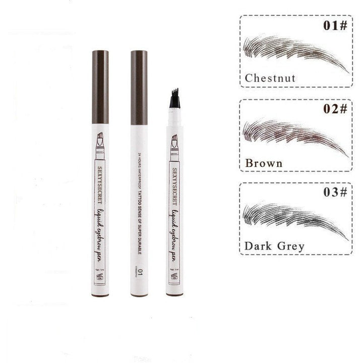 4-Prong Eyebrow Pencil for Natural-Looking Hair Strokes