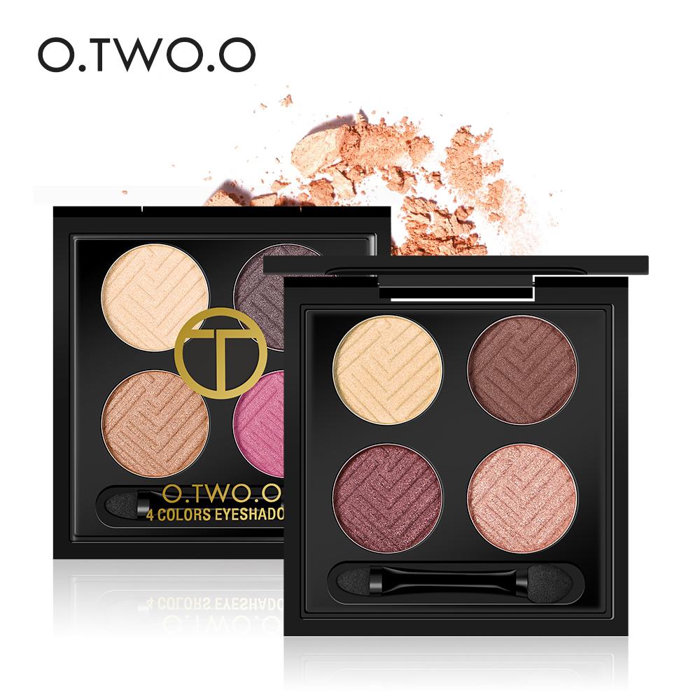 4-Color Eyeshadow Palette for Dimensional Eye Makeup