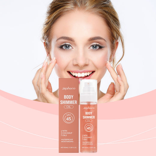 Shimmering Body Oil SPF 45 – Radiant Glow & Sun Protection