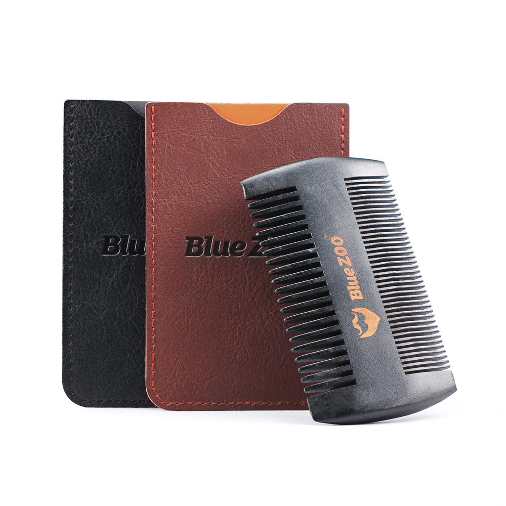 Dual‑Sided Pear Wood Beard Comb – Portable Grooming