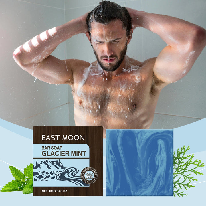 Glacier Mint Bar Soap for Men - Refreshing Daily Cleanse