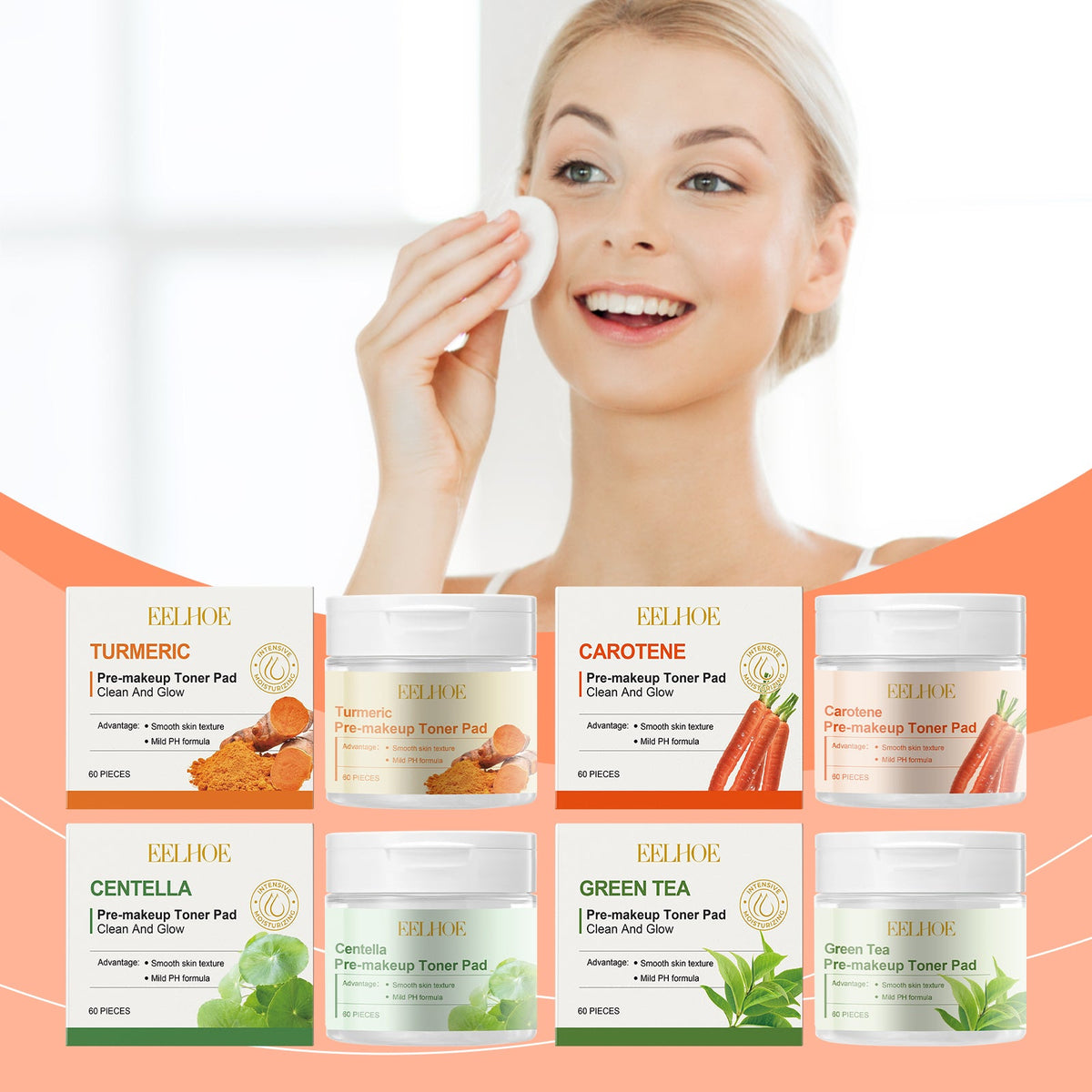 Pre-Makeup Toner Pads for a Smoother, Natural Makeup Base