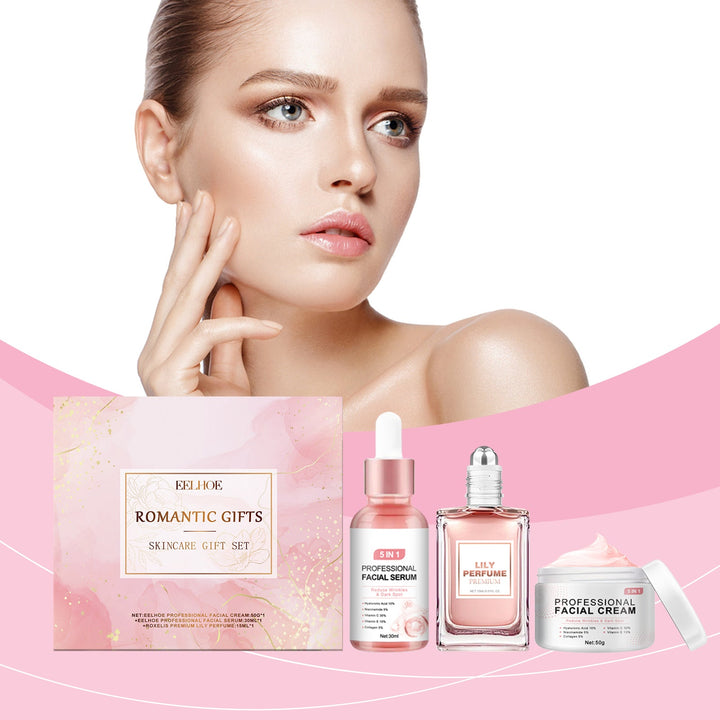 Romantic Skincare Gift Set for Hydrated, Glowing Skin