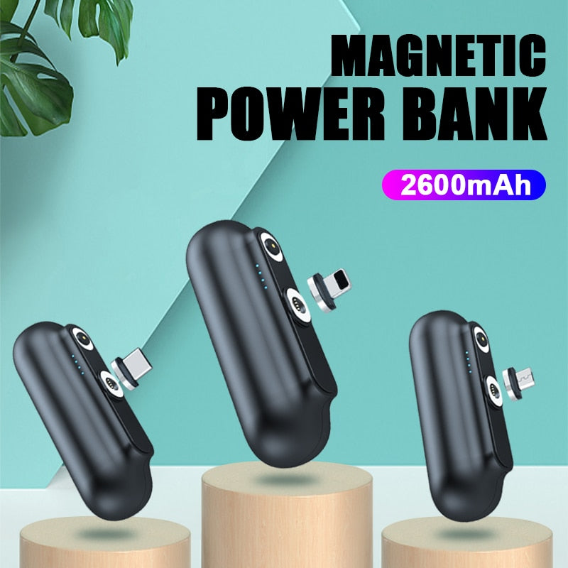 Magnetic Power Bank 2600mAh — Featherlight iPhone Emergency