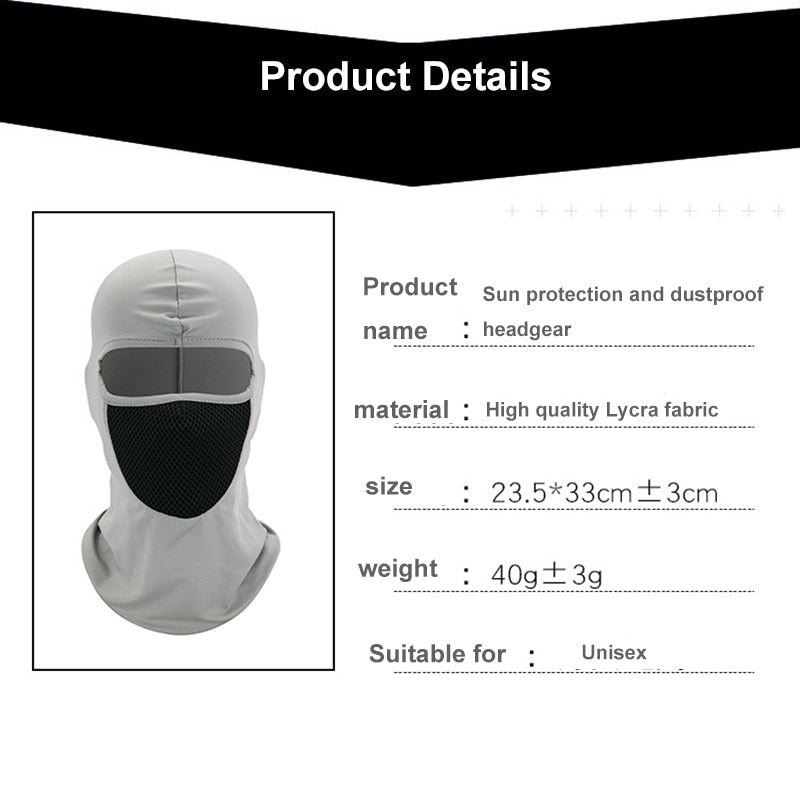 Motorcycle Sun Protection Balaclava — Breathable Dustproof
