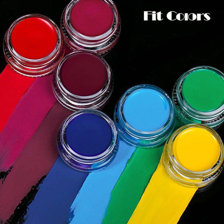 12-Color Fluorescent Face Paint Set for Blacklight Glow