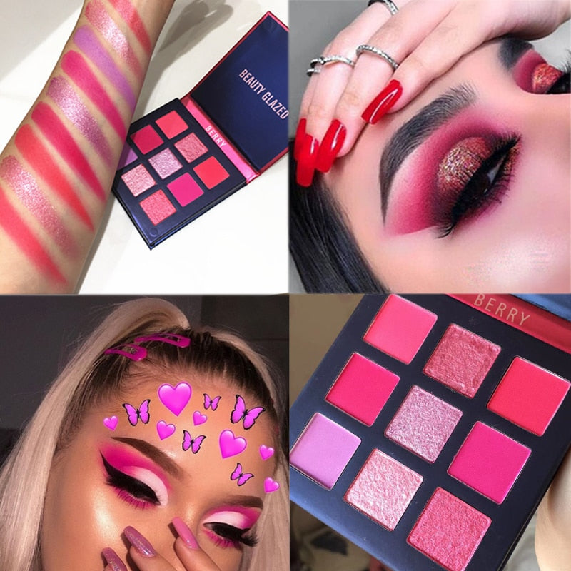 9-Color Eyeshadow Palette for Vivid, Bold Eye Looks