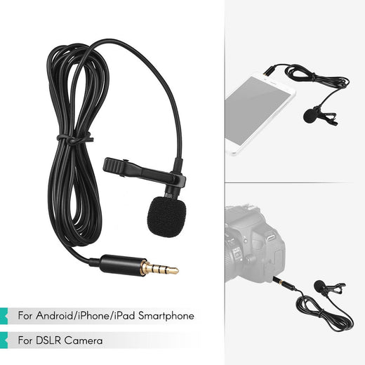 Clip‑On Lavalier Mic for iPhone & DSLR — Crystal‑Clear Audio