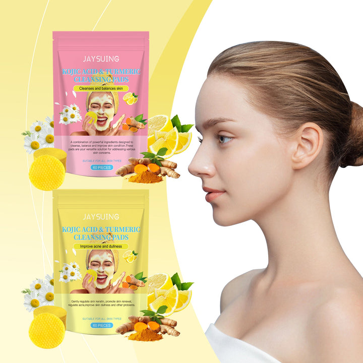 Kojic Acid Turmeric Cleansing Pads for Oily Dull Skin
