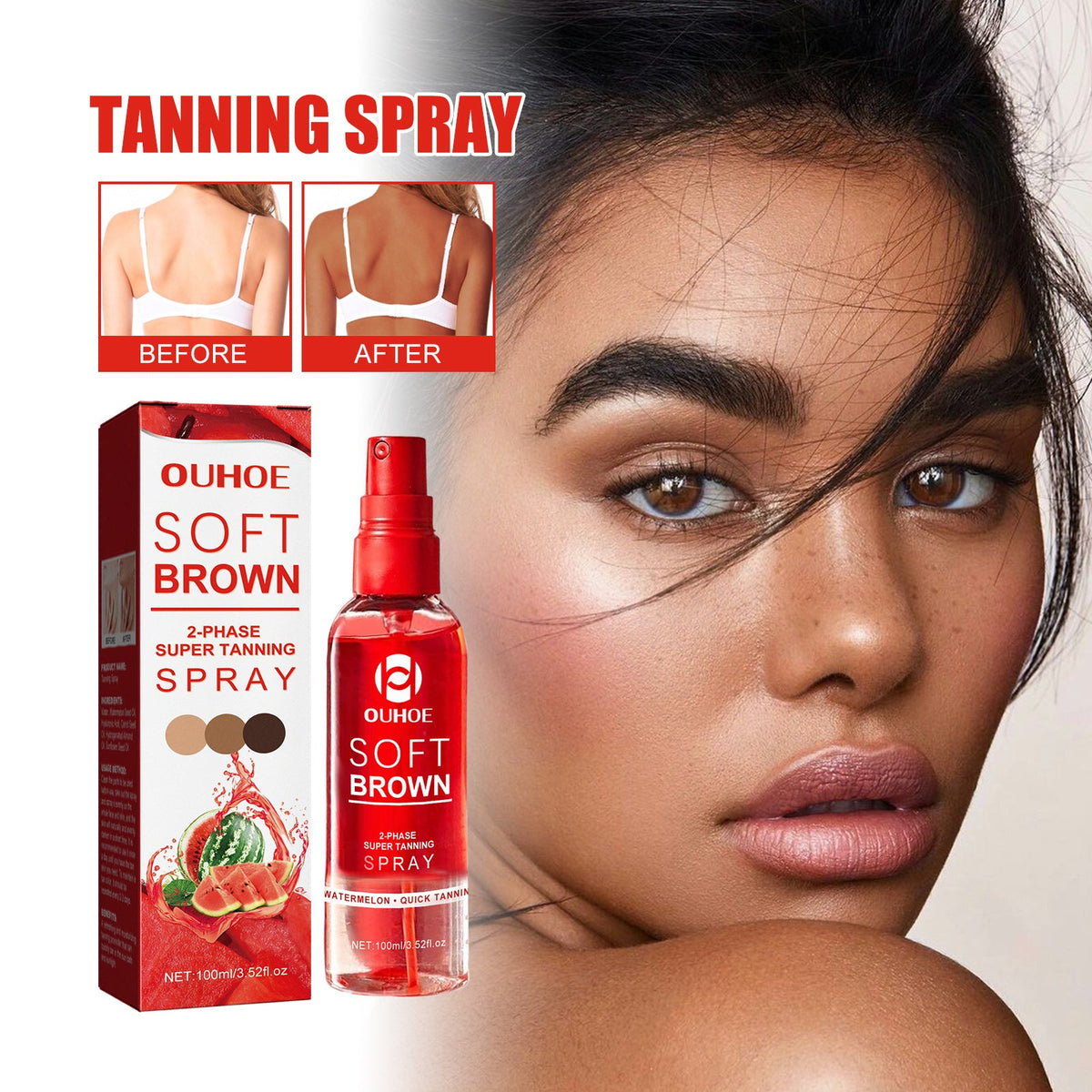 OUHOE Tanning Spray for Natural Bronze Glow at Home
